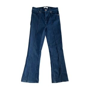 LOFT The Kick Crop Jeans Womens size 24 Dark Wash Denim Everyday High Rise